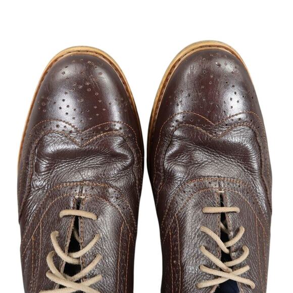 Bass Shoes Mens 10.5 Oxford Wingtip Classic Dress Propel Comfort Brown Leather
